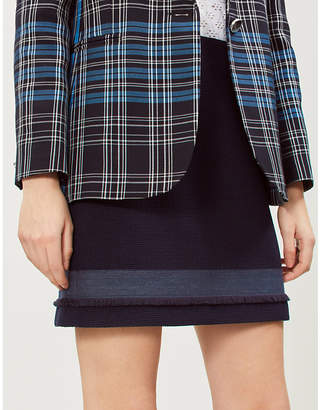 Claudie Pierlot Saxo fringed-trim woven mini skirt