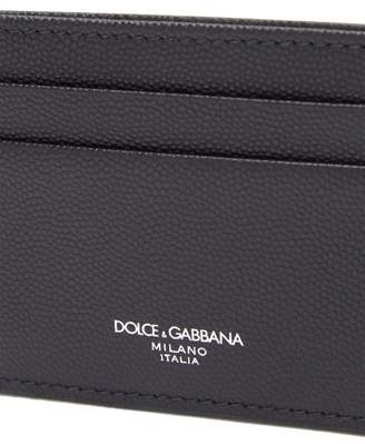 Dolce & Gabbana Pebbled Leather Cardholder - Mens - Black
