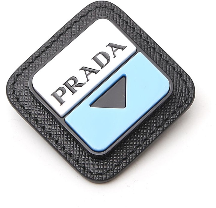 Prada Logo Embossed Brooch - ShopStyle Cuff links