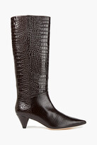 Thumbnail for your product : Joseph Croc-effect Leather Knee Boots