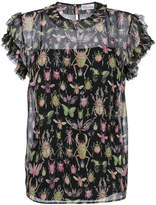 Red Valentino butterfly print blouse