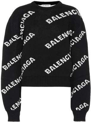 Balenciaga Intarsia wool-blend sweater