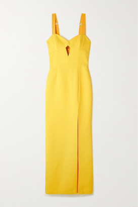 Rebecca Vallance Jaclyn Cutout Stretch-crepe Gown - Yellow - ShopStyle  Evening Dresses