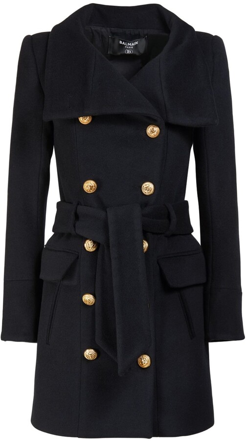 Womens Wool Cashmere Military Coat | ShopStyle