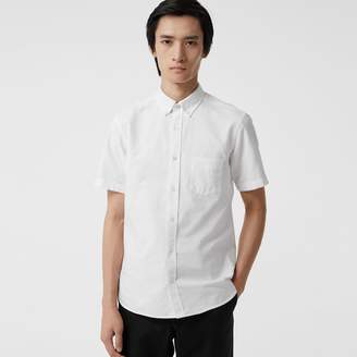 Burberry Short-sleeve Cotton Oxford Shirt