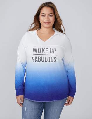 Woke Up Fabulous Graphic Ombre Sweatshirt