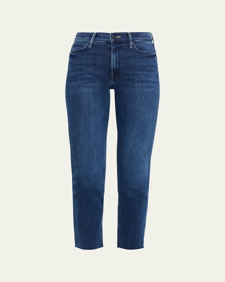The Mid-Rise Dazzler Ankle Fray Jeans