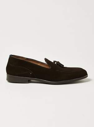 Topman HUDSON'S Brown Leather 'Alysham' Tassel Loafers