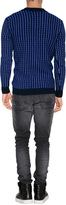 Thumbnail for your product : McQ Wool Blend Spotted Knit Pullover in Black/Optic Blue