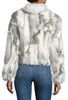 Thumbnail for your product : Adrienne Landau High Neck Fox & Rabbit Fur Jacket