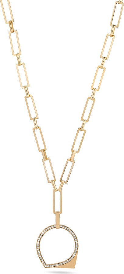 Lana 14K Gold Pointed Circle Pendant Necklace