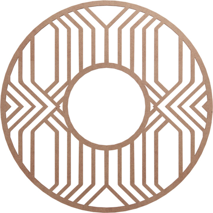 28"OD x 10 1/4"ID x 3/8"T Empire Wood Fretwork Pierced Ceiling Medallion, Wood (Paint Grade)