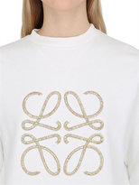 Thumbnail for your product : Loewe Logo Embroidery Cotton Jersey Sweatshirt