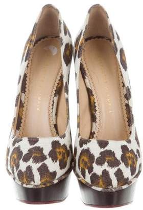 Charlotte Olympia Leopard Print Dolly Pumps