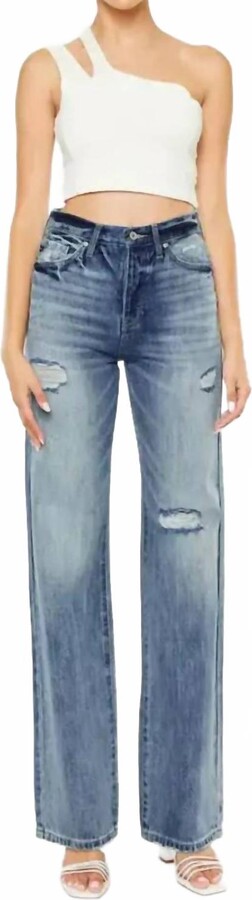 Kancan Montana Ultra High Rise 90's Flare Jeans In Medium Wash