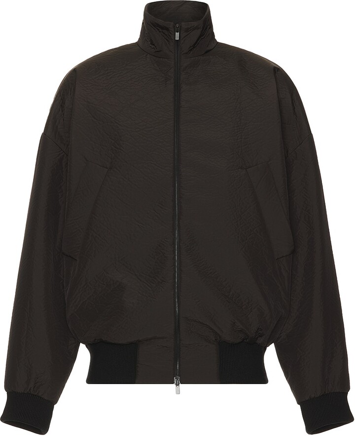 Fear Of God High Neck Track Jacket in Black