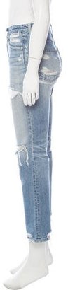 Adriano Goldschmied Distressed Mid-Rise Jeans