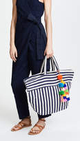 Thumbnail for your product : JADEtribe Valerie Small Beach Multi Pom Tote