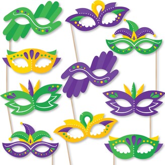how to wear a mardi gras mask with glasses