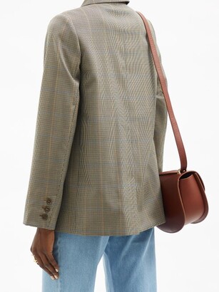 A.P.C. Prune Double-breasted Houndstooth Wool Blazer - Beige Multi