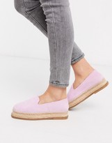 Thumbnail for your product : ASOS DESIGN Jasper suede flatform espadrilles in lilac