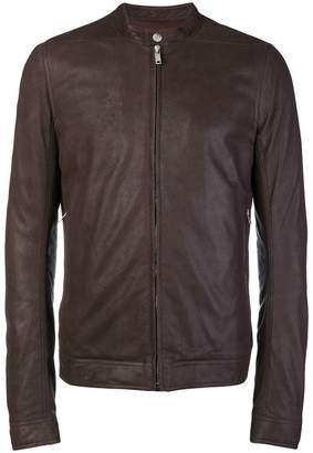 Rick Owens zipped leather jacket