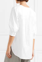 Thumbnail for your product : Theory Oversized Stretch-cotton Poplin Tunic - White
