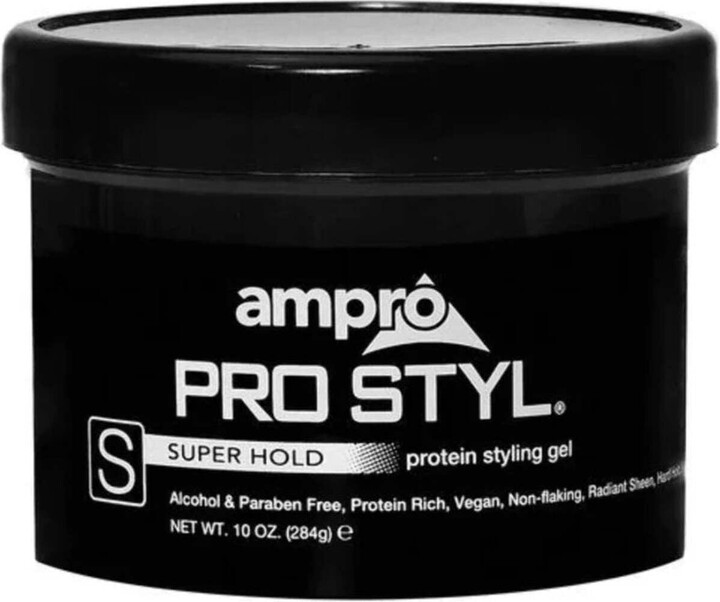 Ampro Pro Styl® Super Hold Protein Unisex Styling Gel for Resistant Hair Textures, 10 oz., Moisturizing