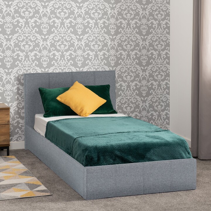 Dunelm Waverley Grey Linen Ottoman Bed Grey ShopStyle