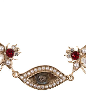 Alexander McQueen Crystal Embellished Eye Bug Bracelet