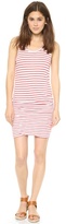 Thumbnail for your product : Monrow Red Striped Shirred Dress