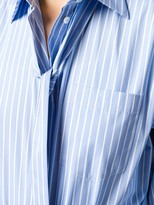 Thumbnail for your product : Valentino Necktie Detail Striped Shirt