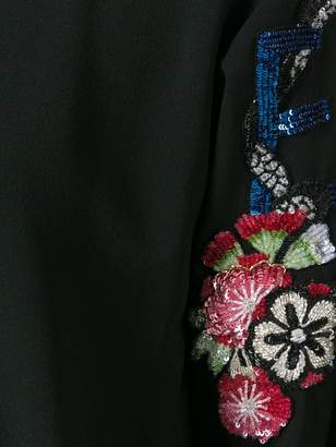 Saint Laurent floral embroidered dress