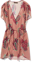 Thumbnail for your product : Vix Agata Feather-Print Short Coverup, Pink