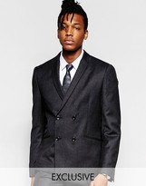 Thumbnail for your product : Hart Hollywood by Nick Hart 100% Wool Double Breasted Wool Blazer in Slim Fit