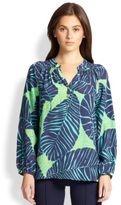 Thumbnail for your product : Lilly Pulitzer Silk Printed Elsa Top