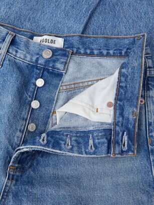AGOLDE Riley High-rise Slim-leg Cropped Jeans - Blue
