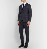Thumbnail for your product : Denis Frison Navy Prince Of Wales Checked Wool Suit Jacket