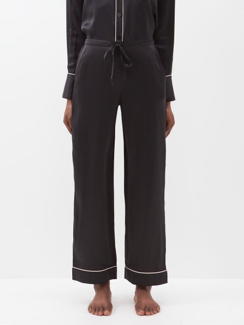 Agent Provocateur Classic Silk-satin Pyjama Trousers - Black - ShopStyle  Bottoms