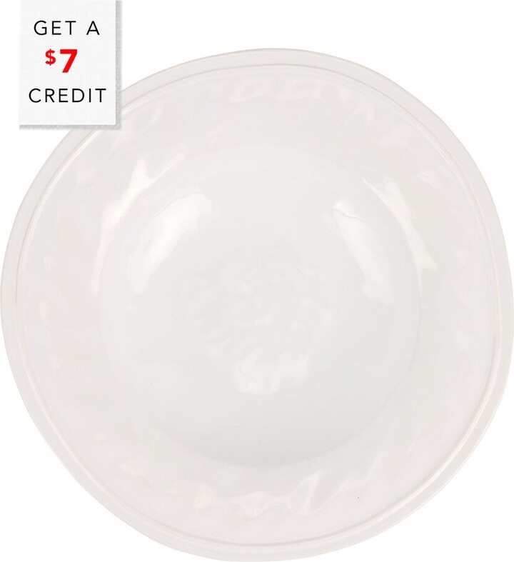 Vietri Viva By Aria White Shallow Serving Bowl With $7 Credit