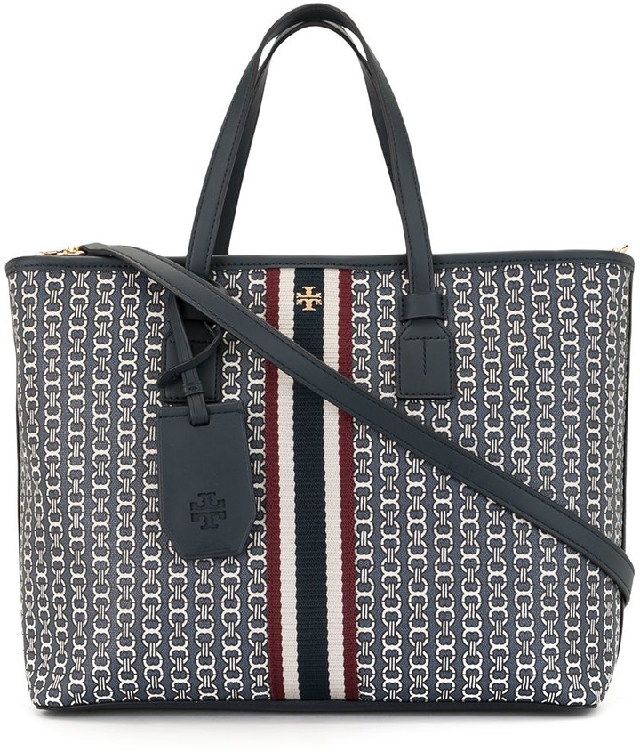 Tory Burch Gemini Link canvas small tote - ShopStyle
