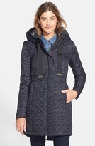 Thumbnail for your product : T Tahari Long Hooded Quilted Anorak
