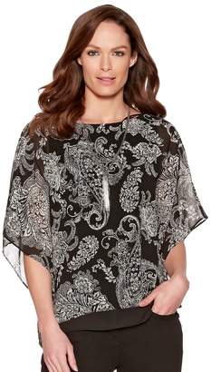 M&Co Paisley print batwing top