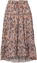 Thumbnail for your product : See by Chloe Gathered Floral-print Crepe Midi Skirt