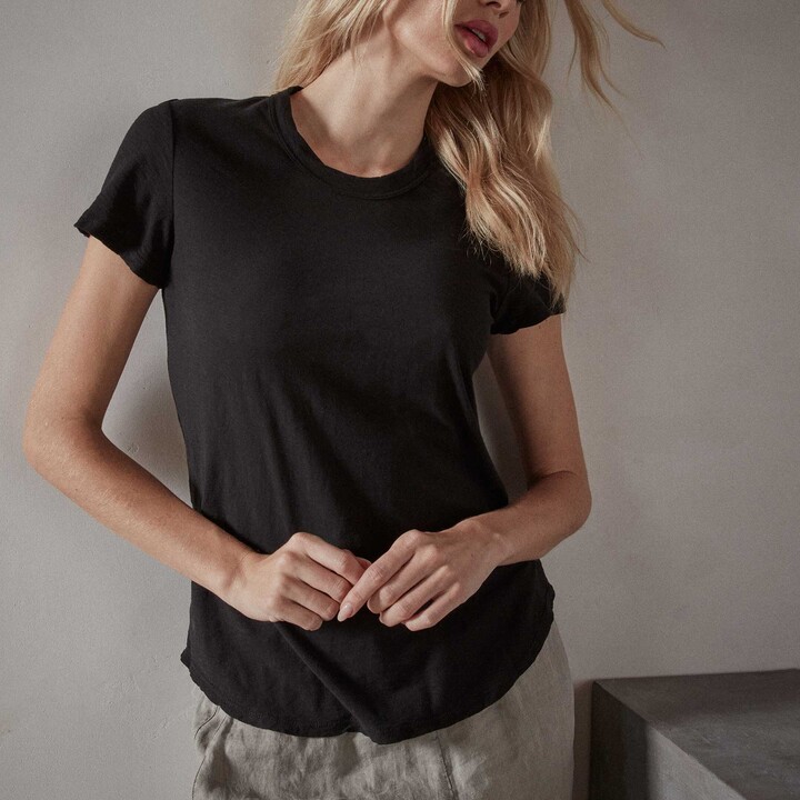 James Perse Sheer Slub Crew Neck Tee