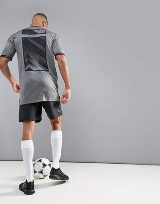 adidas Football T-Shirt With Tonal Pattern In Grey Bq6864