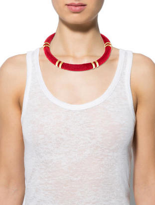 Lizzie Fortunato Double Take Leather Tube Necklace