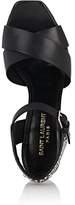 Thumbnail for your product : Saint Laurent Women's Farrah Studded Leather Platform Sandals - Black