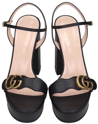 Gucci Sandals In Black Leather