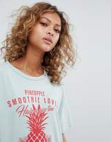 Thumbnail for your product : Pull&Bear pineapple tee in sky blue